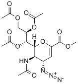 Methyl 5-acetamido-7,8,9-o-triacetyl-2,6-anhydro-4-azido-3,4,5-trideoxy-d-glycero-d-galacto-non-2-enonate Structure,130525-58-5Structure