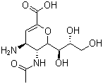 5-(Acetylamino)-4-amino-2,6-anhydro-3,4,5-trideoxy-d-glycero-d-galactonon-2-enonic acid Structure,130525-62-1Structure