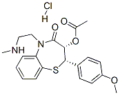 (2S,3s)-5-[2-(dimethylamino)ethyl]-2-(4-methoxyphenyl)-4-oxo-2,3,4,5-tetrahydro-1,5-benzothiazepin-3-yl acetate hydrochloride (1:1) Structure,130606-60-9Structure