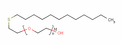 Alpha-2-(dodecylthio)ethyl-omega-hydroxy-poly(oxy-1,2-ethanediyl) Structure,13081-34-0Structure