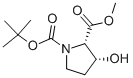 (2S,3R)-1-tert-Butyl-2-methyl-3-hydroxypyrrolidine-1,2-dicarboxylate Structure,130966-46-0Structure