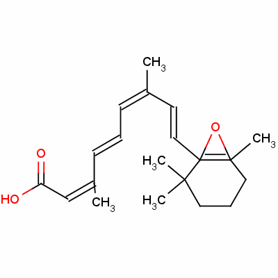 (2E,4e,6e,8e)-3,7-dimethyl-9-(2,2,6-trimethyl-7-oxabicyclo[4.1.0]hept-1-yl)-2,4,6,8-nonatetraenoic acid Structure,13100-69-1Structure