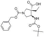 (3S,4r)-1-benzyl 3-ethyl 4-((tert-butoxycarbonyl)amino)pyrrolidine-1,3-dicarboxylate Structure,1311254-40-6Structure