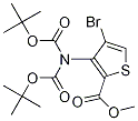 4-Bromo-3-bis(tert-butoxycarbonyl)amino-thiophene-2-carboxylic acid methyl ester Structure,1313712-43-4Structure