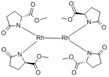 Dirhodium (II) tetrakis(methyl 2-pyrrolidone-5(R)-carboxylate)acetonitrile/2-propanol complex Structure,131796-58-2Structure