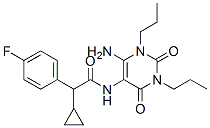 Benzeneacetamide, n-(6-amino-1,2,3,4-tetrahydro-2,4-dioxo-1,3-dipropyl-5-pyrimidinyl)--alpha--cyclopropyl-4-fluoro- Structure,131954-02-4Structure