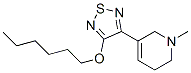 5-(4-Hexyloxy-[1,2,5]thiadiazol-3-yl)-1-methyl-1,2,3,6-tetrahydro-pyridine Structure,131986-45-3Structure