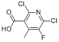 2,6-Dichloro-5-fluoro-4-methylpyridine-3-carboxylic acid Structure,132195-42-7Structure