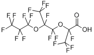 Perfluoro-2,5-dimethyl-3,6-dioxanonanoic acid Structure,13252-14-7Structure