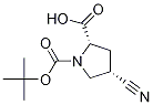 (2S,4s)-1-(tert-butoxycarbonyl)-4-cyanopyrrolidine-2-carboxylic acid Structure,132622-71-0Structure