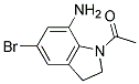 1-(7-Amino-5-bromo-2,3-dihydro-1h-indol-1-yl)ethanone Structure,133433-62-2Structure