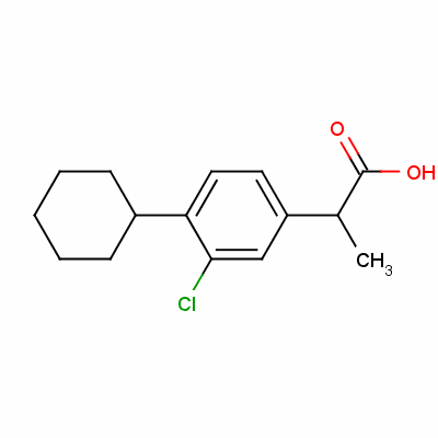 2-(3-Chloro-4-cyclohexylphenyl)propanoic acid Structure,13376-38-0Structure