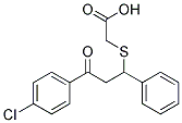 Acetic acid, 2-[[3-(4-chlorophenyl)-3-oxo-1-phenylpropyl]thio]- Structure,133961-81-6Structure