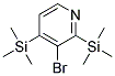 Pyridine, 3-bromo-2,4-bis(trimethylsilyl)-(9ci) Structure,134391-69-8Structure