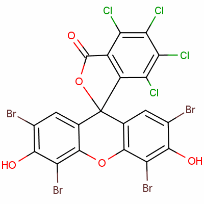 Spiro[isobenzofuran-1(3h),9-[9h]xanthen]-3-one, 2,4,5,7-tetrabromo-4, 5,6,7-tetrachloro-3,6-dihydroxy- Structure,13473-26-2Structure