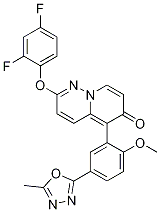 2-(2,4-Difluorophenoxy)-5-(2-methoxy-5-(5-methyl-1,3,4-oxadiazol-2-yl)phenyl)-6h-pyrido[1,2-b]pyridazin-6-one Structure,1349264-72-7Structure