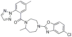 (4-(5-Chlorobenzo[d]oxazol-2-yl)-7-methyl-1,4-diazepan-1-yl)(5-methyl-2-(2h-1,2,3-triazol-2-yl)phenyl)methanone Structure,1352834-55-9Structure