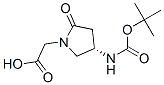 (S)-(4-n-boc-amino-2-oxo-pyrrolidin-1-yl)-acetic acid Structure,135415-24-6Structure