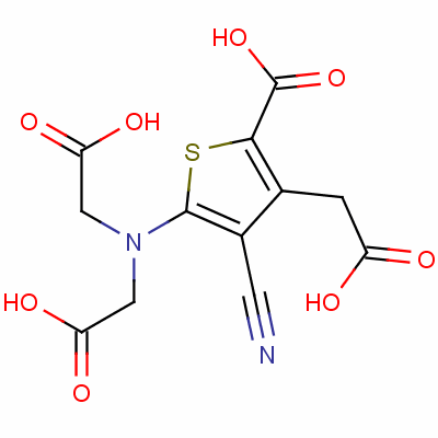 3-Thiopheneacetic acid, 5-[bis(carboxymethyl)amino]-2-carboxy-4-cyano- Structure,135459-90-4Structure