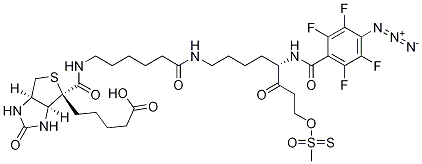 2-[N2-(4-azido-2,3,5,6-tetrafluorobenzoyl)-n6-(6-biotinamidocaproyl)-l-lysinyl]ethyl methanethiosulfonate Structure,1356383-18-0Structure