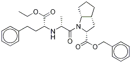 [2R,3ar,6ar]-1-[(2(r)-2-[[(1r)-1-ethoxycarbonxyl)-3-phenylpropyl]amino]-1-oxopropyl]octahydrocyclopenta[6]pyrrole-2-carboxylic acid, benzyl ester Structure,1356847-95-4Structure