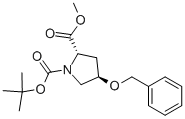 (2S,4r)-1-boc-4-benzyloxy-pyrrolidine-2-dicarboxylic acid methyl ester Structure,136024-60-7Structure