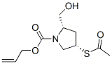 1-Pyrrolidinecarboxylic acid, 4-(acetylthio)-2-(hydroxymethyl)-, 2-propen-1-yl ester, (2S,4S)- Structure,136140-32-4Structure