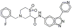 4-[(2-Fluorophenyl)methyl]-n-[3-(4-pyridinyl)-1h-indazol-5-yl]-2-thiomorpholinecarboxamide 1,1-dioxide Structure,1361483-35-3Structure