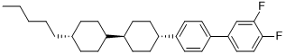 Trans,trans-3,4-difluoro-4-(4-pentyl-bicyclohexyl-4-yl)-biphenyl Structure,136609-96-6Structure