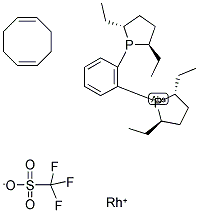 (-)-1,2-Bis((2r,5r)-2,5-diethylphospholano)benzene(cyclooctadiene)rhodium(i)trifluoromethanesulfonate Structure,136705-77-6Structure