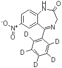 7-Nitro-5-(<Sup>2</Sup>H<Sub>5</Sub>)Phenyl-1,3-Dihydro-2H-1,4-Benzodiazepin-2-One Structure,136765-45-2Structure