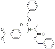 Dibenzyl 1-(4-(methoxycarbonyl)benzyl)-2-methylhydrazine-1,2-dicarboxylate Structure,1369503-21-8Structure