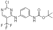 Tert-butyl (3-((2-chloro-5-(trifluoromethyl)pyrimidin-4-yl)amino)phenyl)carbamate Structure,1374507-23-9Structure