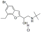 2-{[2-(5-Bromo-7-ethyl-1-benzofuran-2-yl)-2-hydroxyethyl]amino}-2-methylpropyl hydrochloride (1:1) Structure,137740-36-4Structure