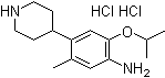 2-Isopropoxy-5-methyl-4-(piperidin-4-yl)aniline dihydrochloride Structure,1380575-45-0Structure