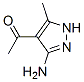 Ethanone,1-(3-amino-5-methyl-1h-pyrazol-4-yl)- Structure,139111-42-5Structure