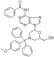 (2R-cis)-n-[9-[6-(hydroxymethyl)-4-[(4-methoxyphenyl)diphenylmethyl]-2-morpholinyl]-9h-purin-6-yl]benzamide Structure,139290-79-2Structure