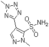 1-Methyl-4-(2-methyl-2h-tetrazol-5-yl)- 1h-pyrazole-5-sulfonamide Structure,139481-22-4Structure