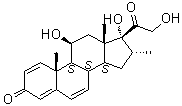 16α-methyl-11β,17α,21-trihydroxy-1,4,6-pregnatriene-3,20-dione Structure,13954-10-4Structure