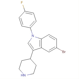 5-Bromo-1-(4-fluorophenyl)-3-(4-piperidyl)-1h-indole Structure,139718-50-6Structure