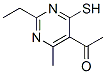 1-(2-Ethyl-4-mercapto-6-methylpyrimidin-5-yl)ethanone Structure,13995-64-7Structure