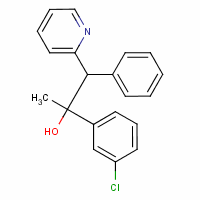 2-Pyridineethanol, a-(3-chlorophenyl)-a-methyl-b-phenyl- Structure,13997-39-2Structure