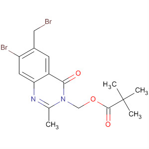 Propanoic acid, 2,2-dimethyl-, [7-bromo-6-(bromomethyl)-2-methyl-4-oxo-3(4h)-quinazolinyl]methyl ester Structure,140395-66-0Structure