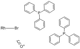 Carbonylbromobis(triphenylphosphine)rhodium(I), Premion Structure,14056-79-2Structure