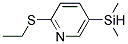 Pyridine, 5-(dimethylsilyl)-2-(ethylthio)-(9ci) Structure,140687-67-8Structure