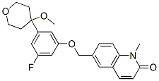 6-[[3-Fluoro-5-(3,4,5,6-tetrahydro-4-methoxy-2h-pyran-4-yl)phenoxy]methyl]-1-methyl-1h-quinolin-2-one Structure,140841-32-3Structure