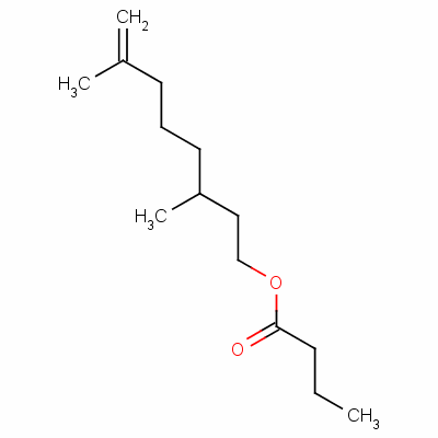 Butanoic acid, 3,7-dimethyl-7-octenyl ester Structure,141-15-1Structure