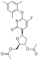 3,5-Di-o-acetyl-5-fluoro-o4-(2,4,6-trimethylphenyl)-2-deoxyuridine Structure,141120-62-9Structure