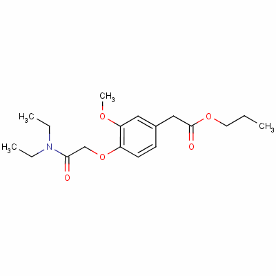 Propyl 4-diethylcarbamoylmethoxy-3-methoxyphenylacetate Structure,1421-14-3Structure