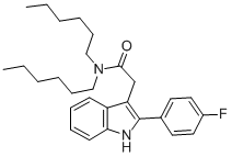 N,N-Dihexyl-2-(4-fluorophenyl)indole-3-acetamide Structure,142720-24-9Structure